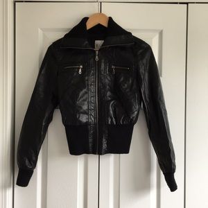 Leather Bomber Jacket